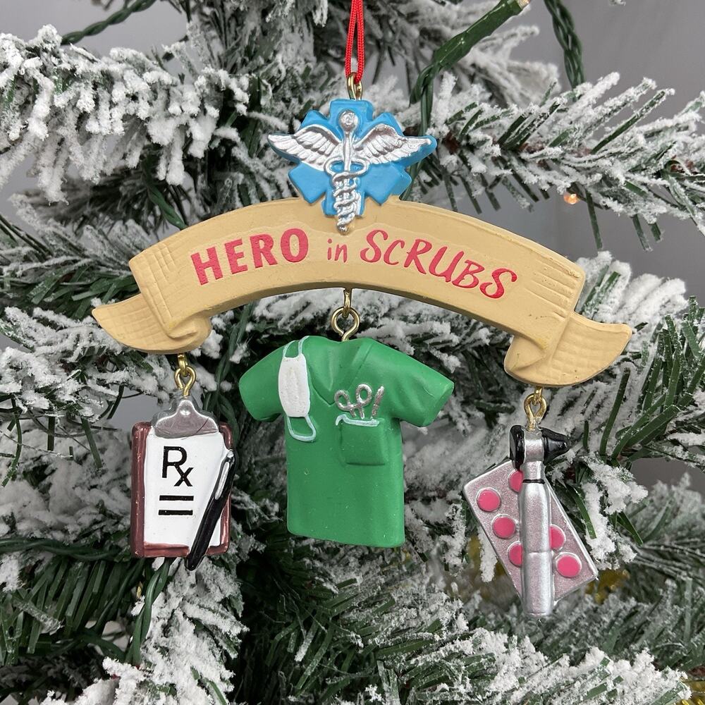 Christmas Ornament-Hanging “Hero In Scrubs.” Ornament- The Bridge Collection